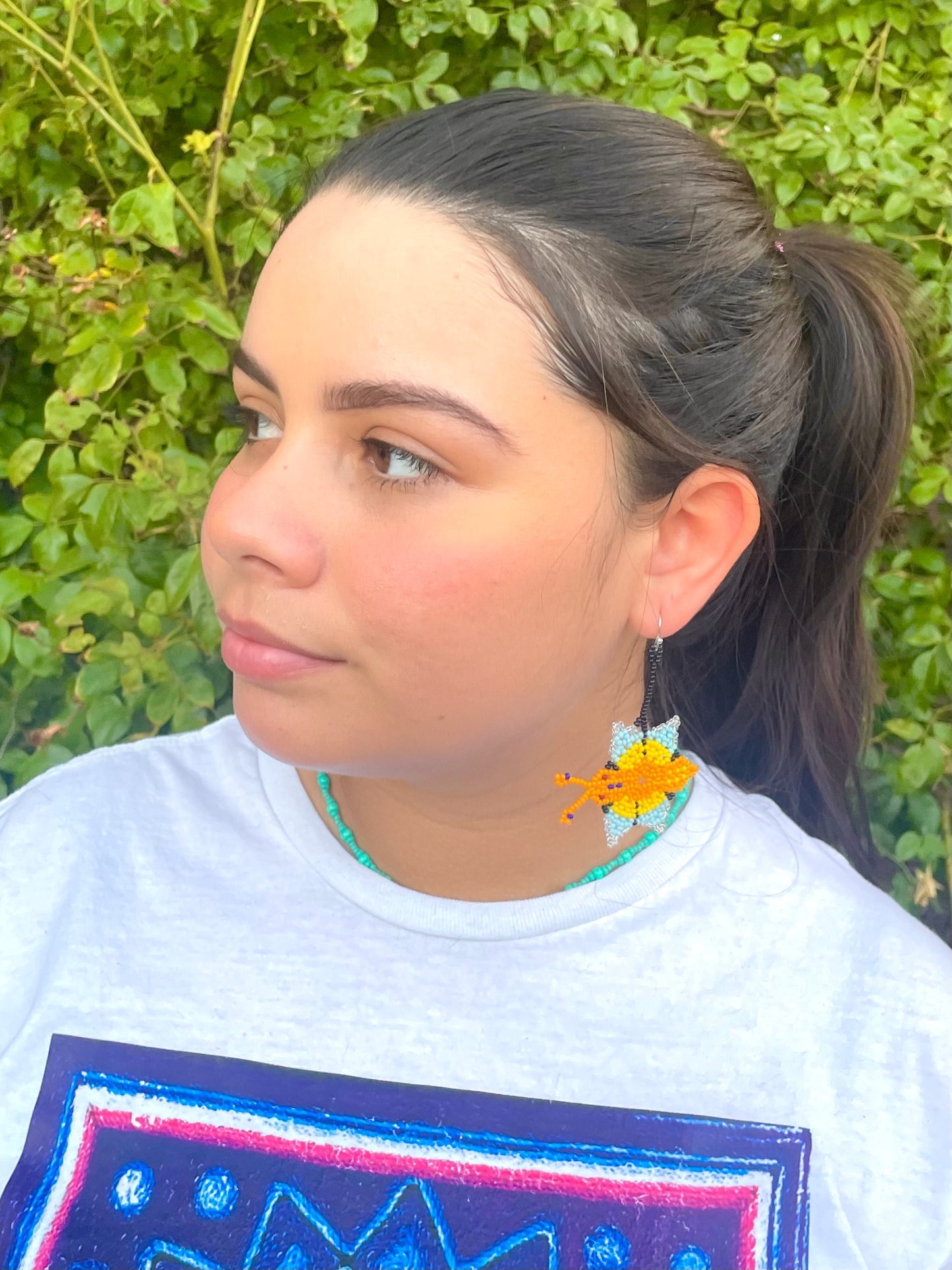 Mariposa Retoño - Orange & Light Blue