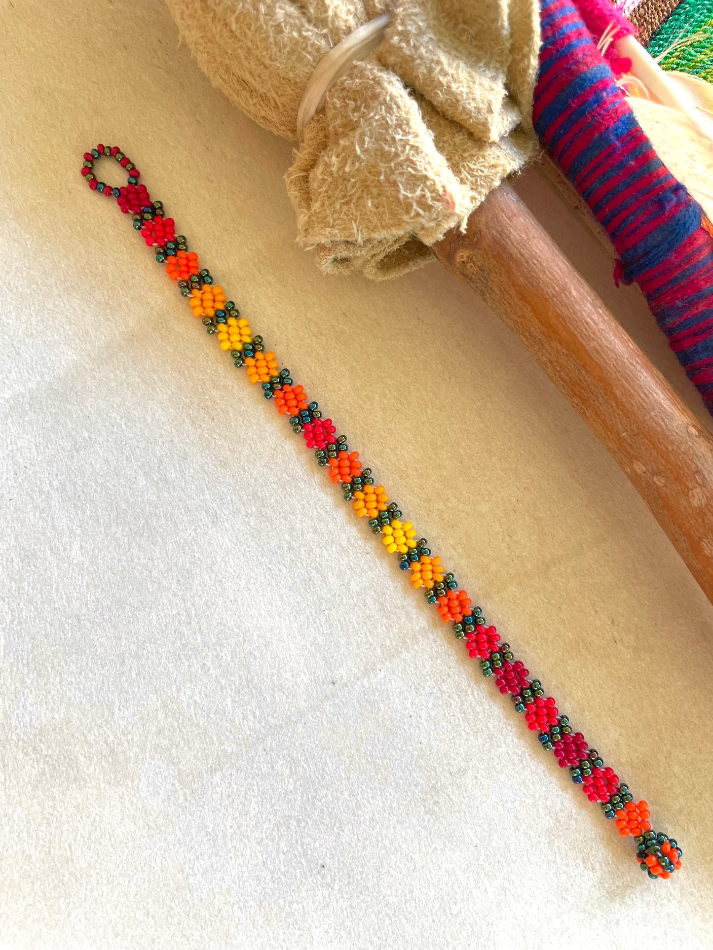 Flores de Colores Bracelet - Metallic & Fire Colors