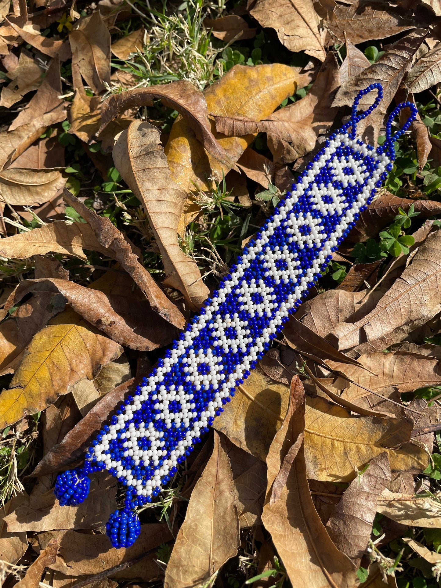 Flowers Bracelet- Blue and White