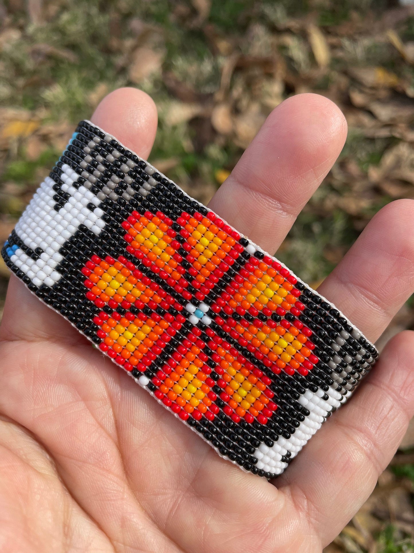 Venado y Peyote Bracelet- Color Fuego