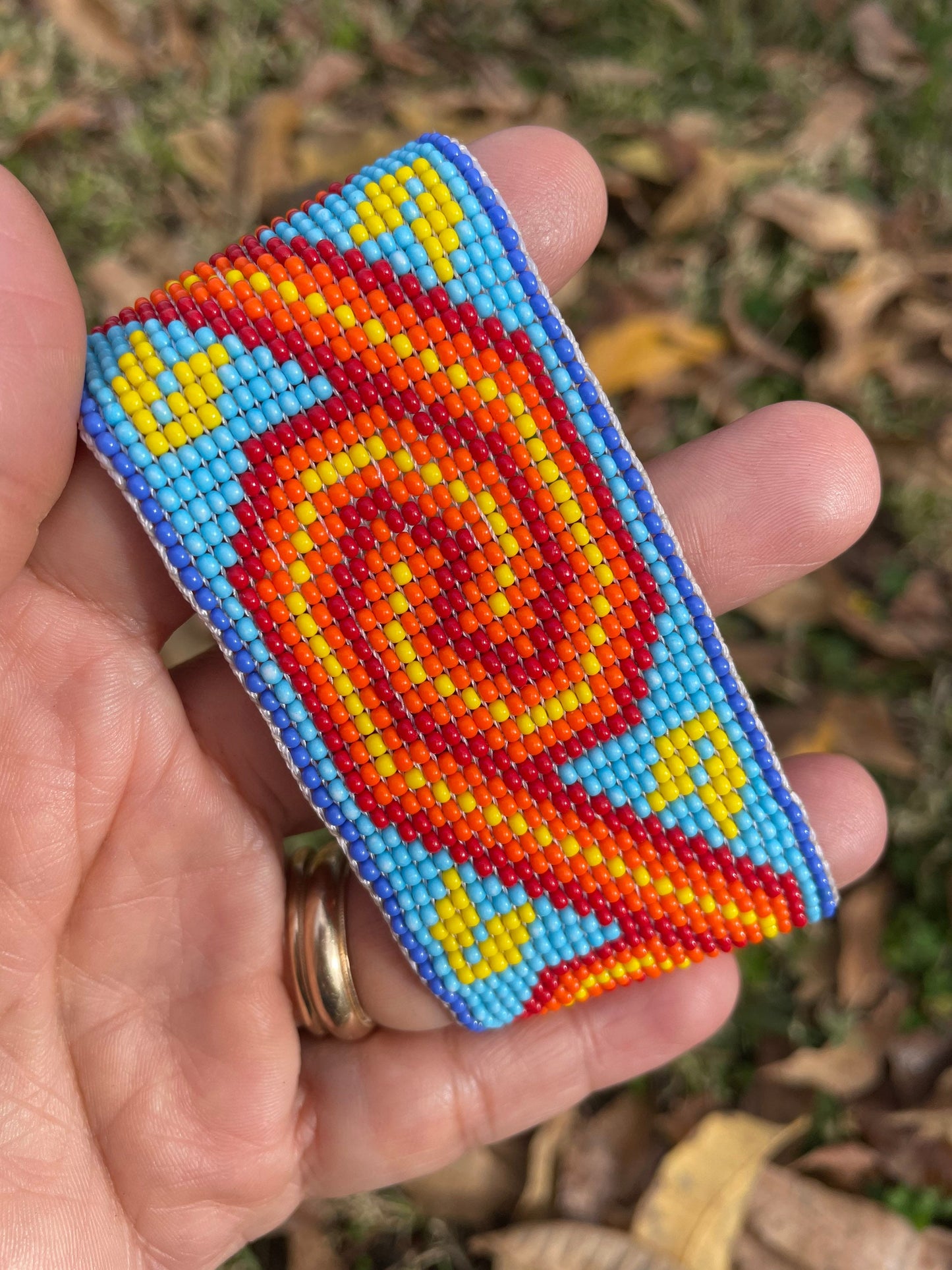 Olas de Mar Bracelet- Colores Fuego y Turquesa