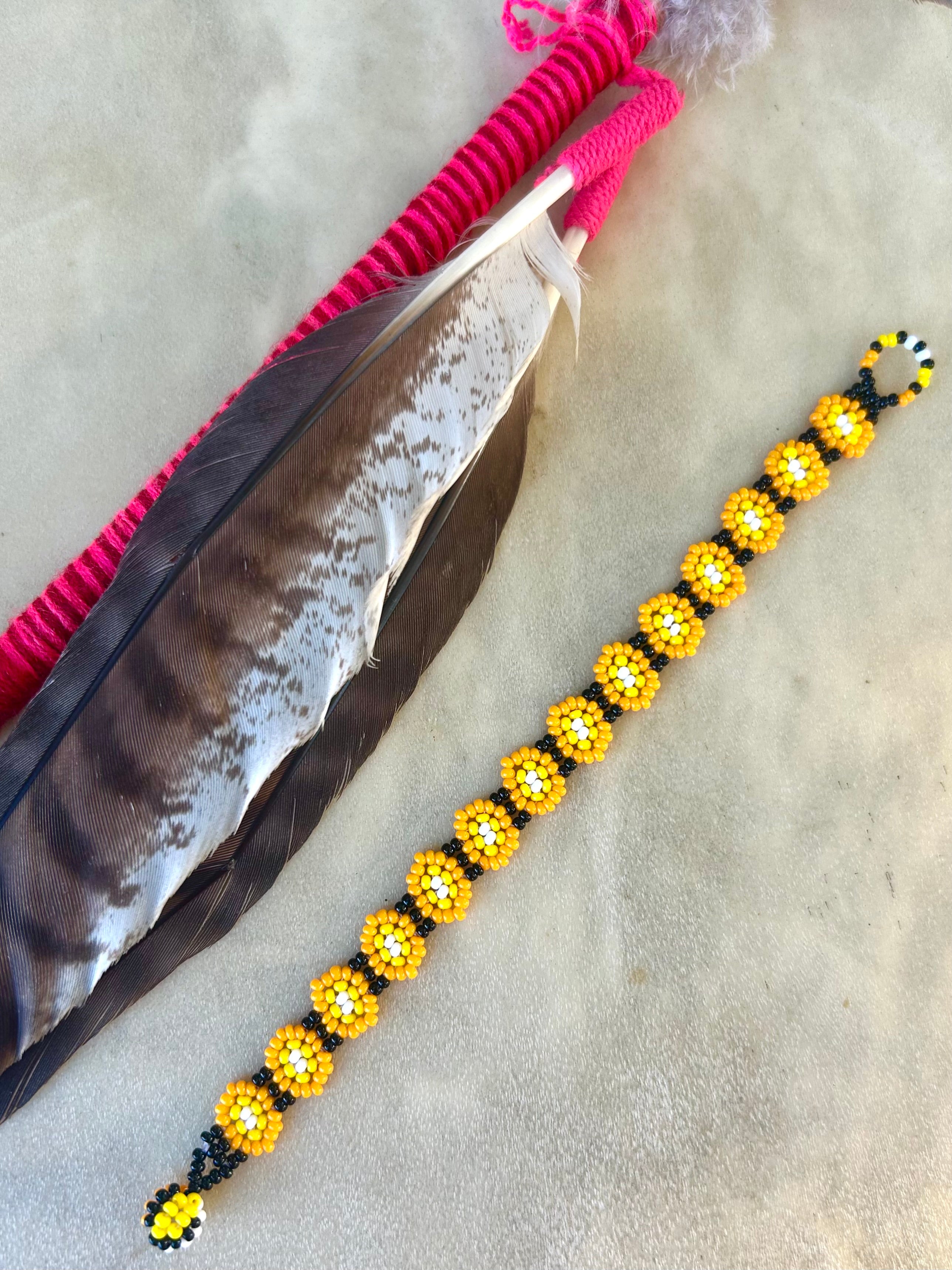 Margaritas Bracelet - Yellow Beadwork Bracelet