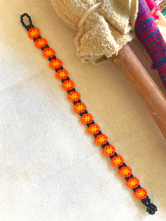 Margaritas Bracelet - Orange & Black