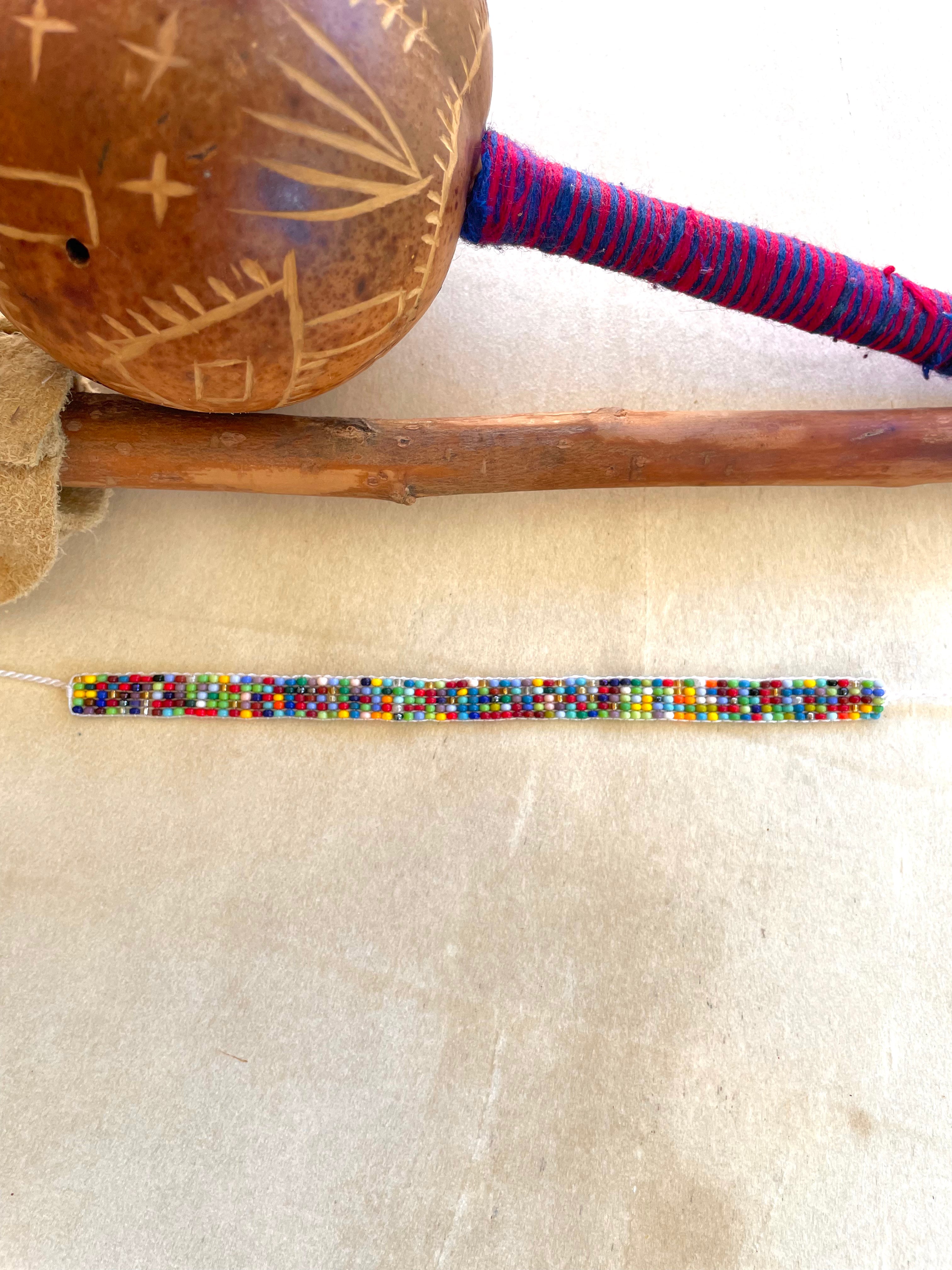 Multicolor Universo - Huichol Loom Beadwork Bracelet
