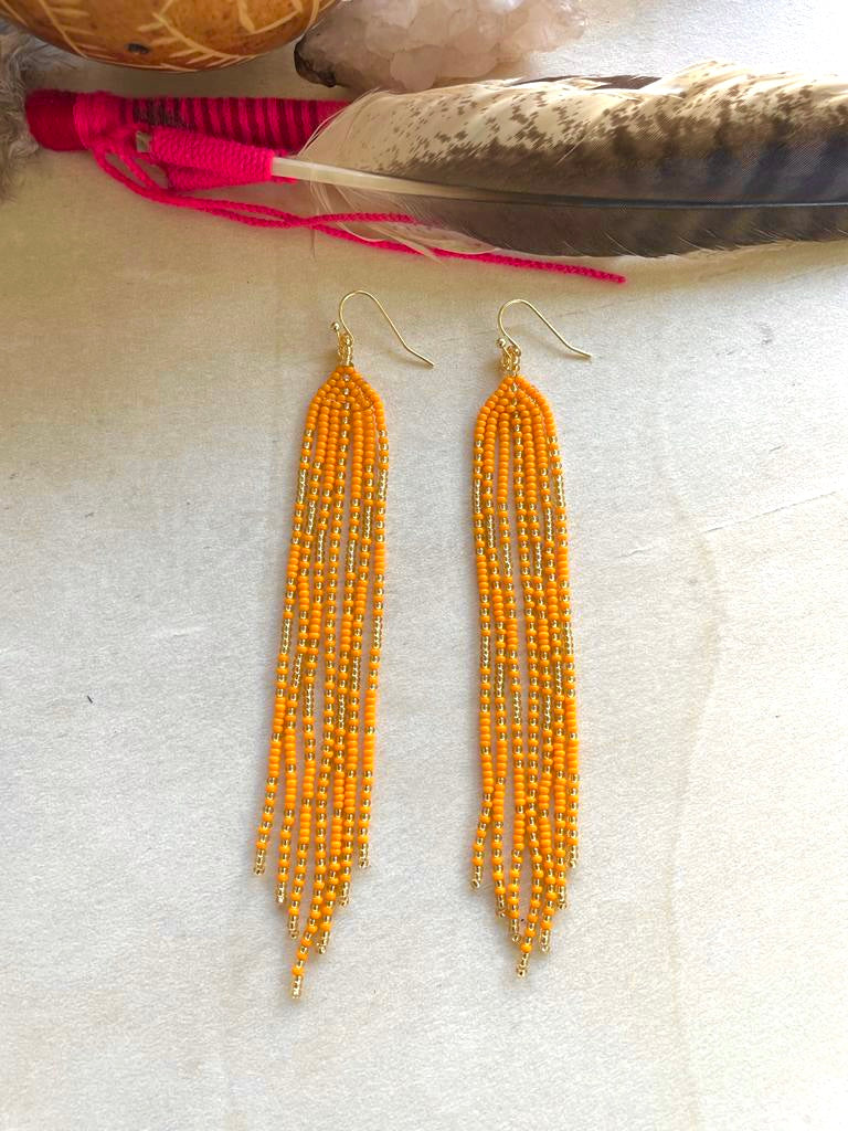 Cascada del Sol - Huichol Beadwork Earrings